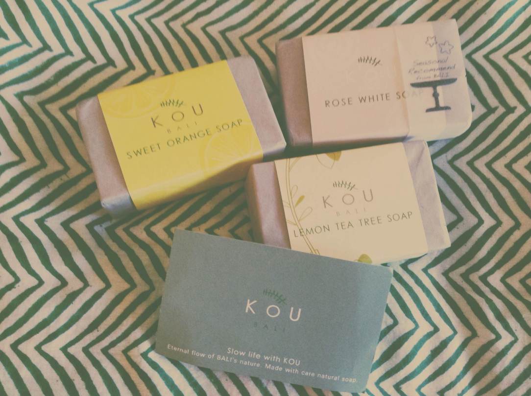 Divine handcrafted soaps from the pretty KOU Bali store